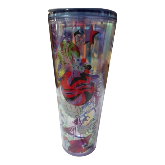 Starbucks Christmas 2023 24 OZ Cold-To-Go‎ Cup With Silicone Straw Topper - Picture 2 of 10